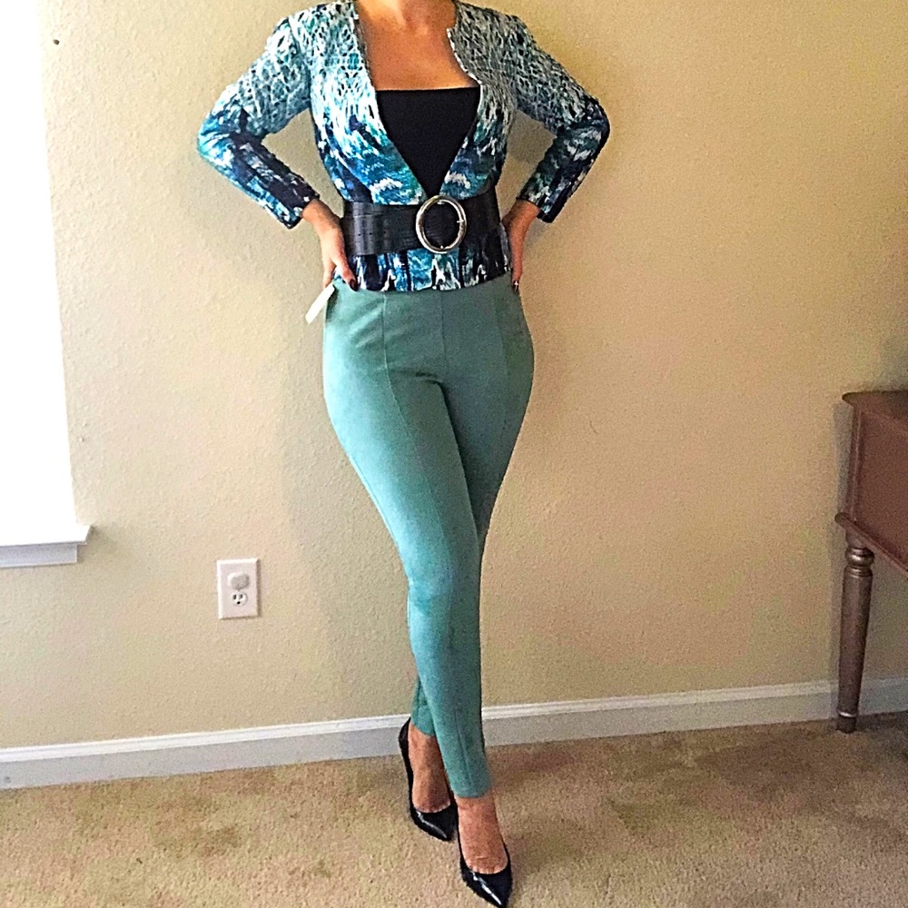 Forever 21 teal suede pants size M